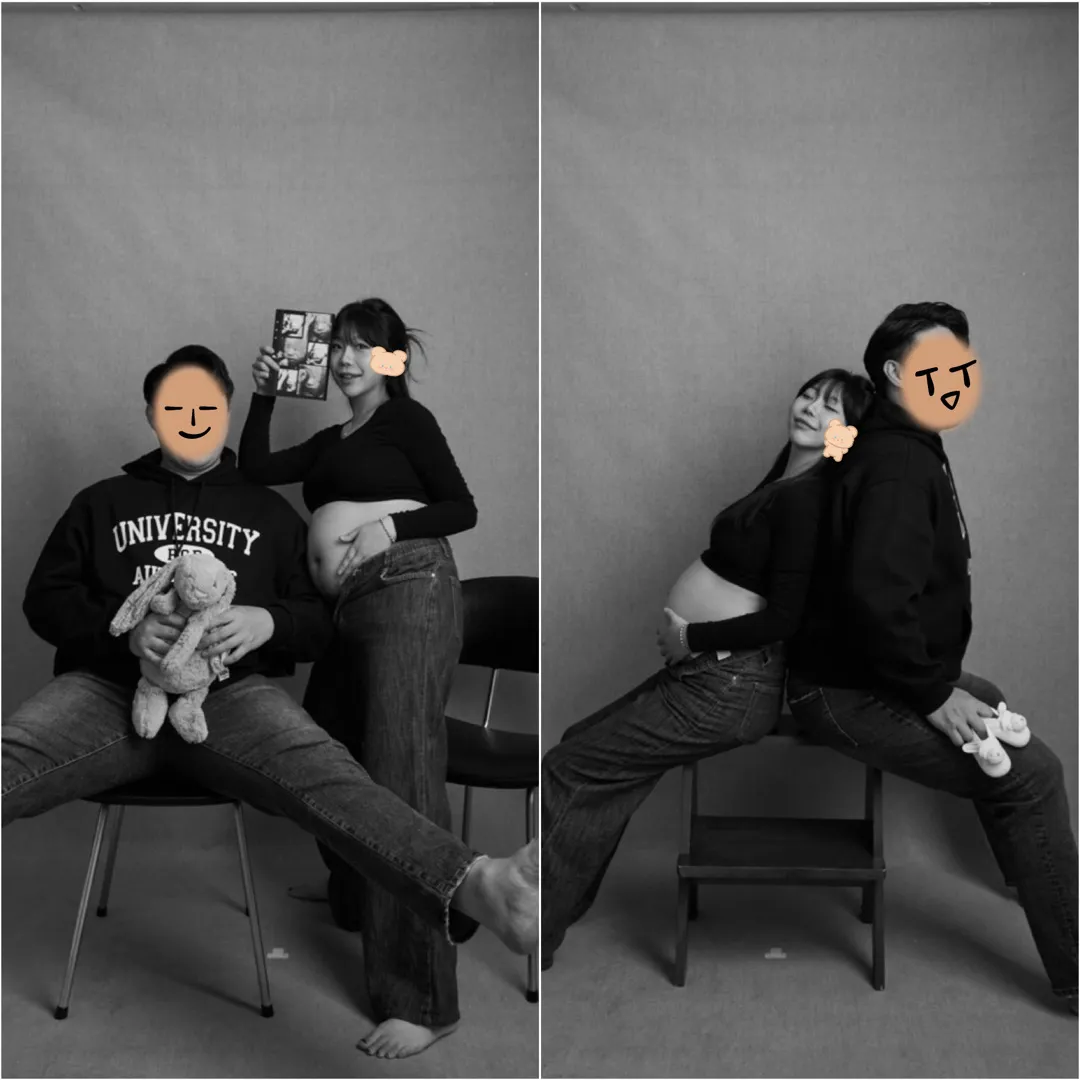 드디어 셀프만삭사진 완료👶🏻〰️