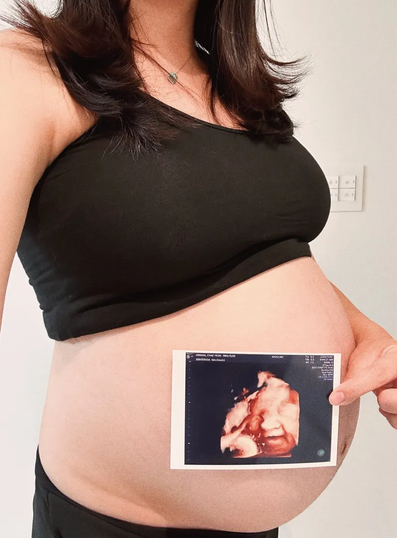 D-8기념 만삭사진남겨봤어요! 🤰