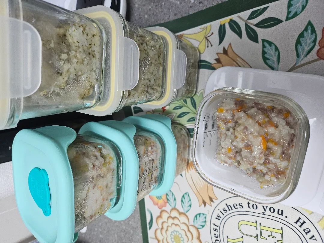 저 천잰가봐요 🤭 첫 밥솥 이유식 성공적 😎