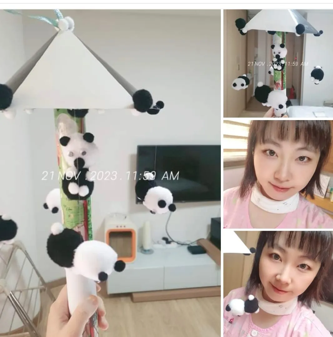 조리원에서 만들었던 모빌 보여드릴게요.
