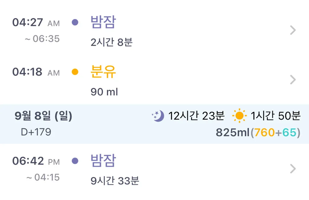 새벽4시 수유에 관해서