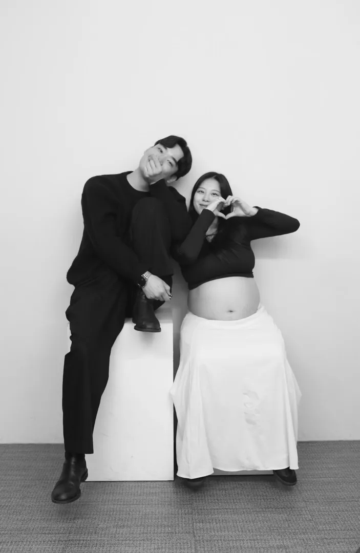 셀프로 만삭사진 찍고왔어요🤍