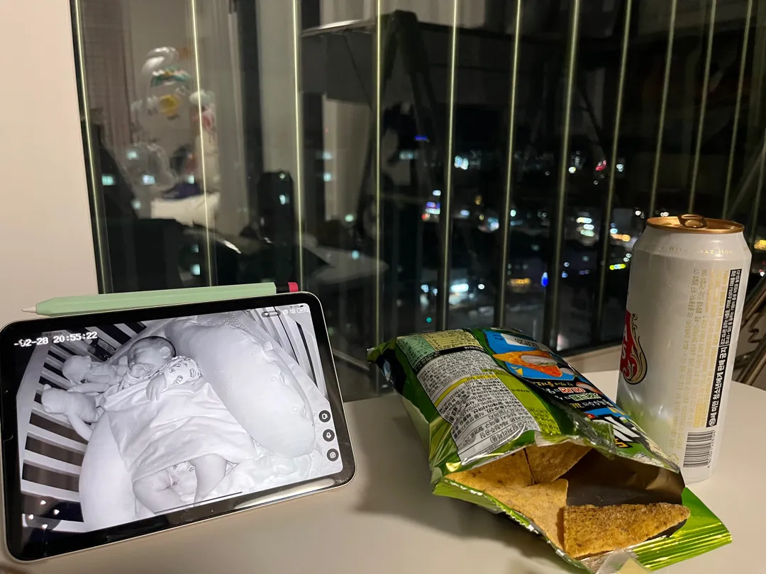 베란다 맥주...!