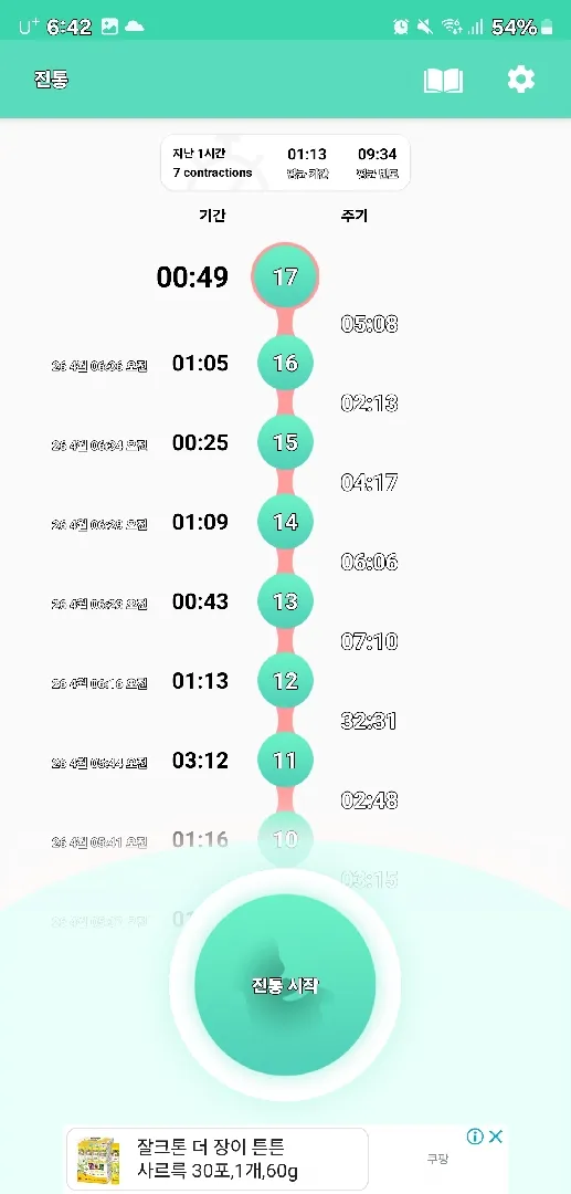 가진통 일까요 ?