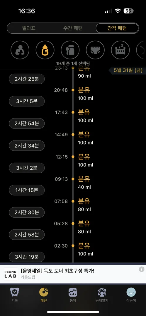 26일차 신생아 수유량 바주세요