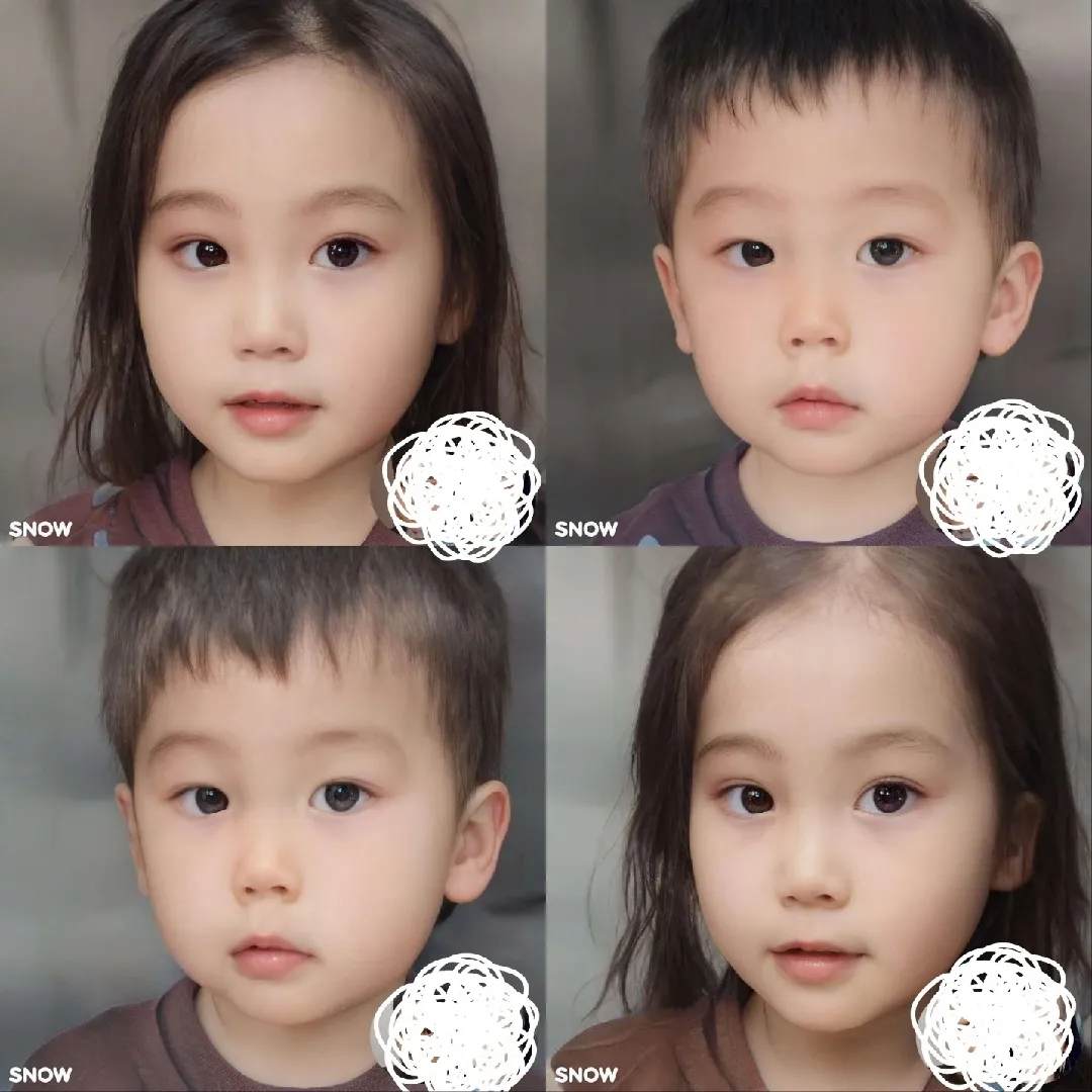 스노우 미래2세 합성 신기하네요