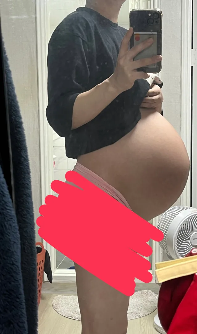 38주6일인데 배 모양 좀 봐주세요 ㅠㅠ
