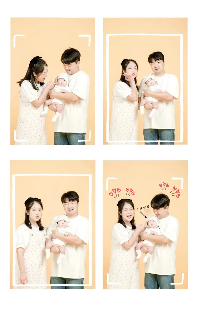 셀프 사진관에서 첫 가족사진📸